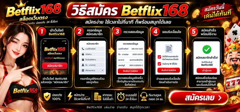 วิธีสมัคร betflix168